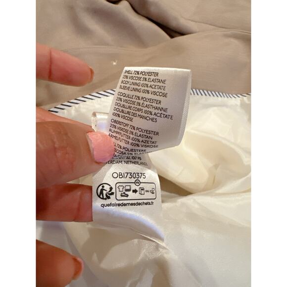 MAEVE Khaki Tan Oversized Double Breasted Blazer Medium/Large - Picture 14 of 14